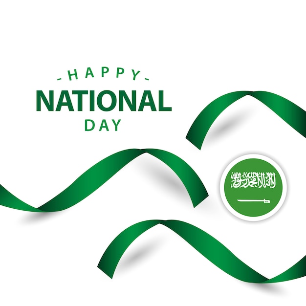 Feliz Arabia Saudita día nacional Vector plantilla diseño