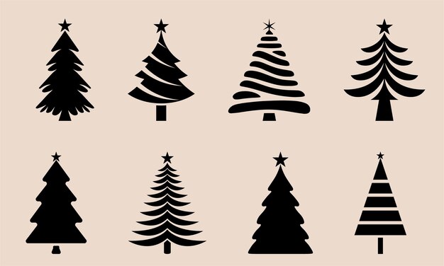 feliz árbol de Navidad ilustración de arte vectorial