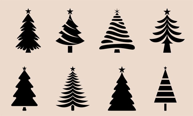 Vector feliz árbol de navidad ilustración de arte vectorial