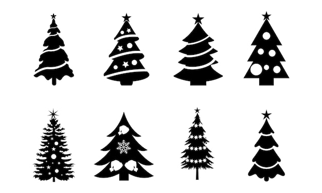 Vector feliz árbol de navidad