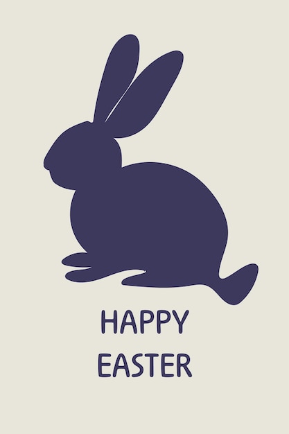 Vector feliz banner de pascua diseño moderno de pascua con tipografía pintada a mano trazos y puntos huevos y conejito en colores pastel estilo minimalista moderno encabezado de tarjeta de felicitación para sitio web