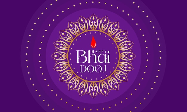 Vector feliz bhai dooj desea fondo tradicional