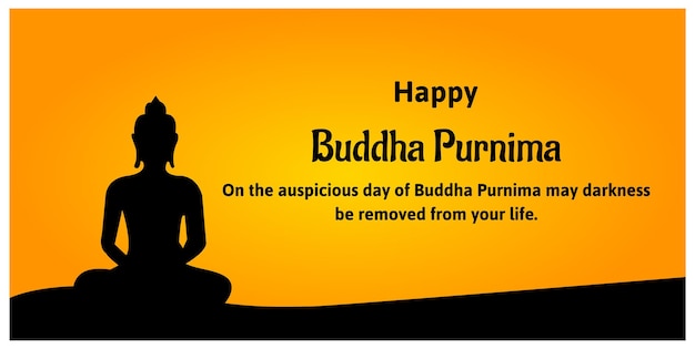 Feliz Buda Purnima Festival Celebración Vector Diseño
