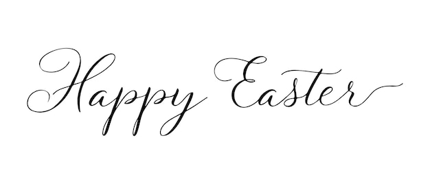 Feliz caligrafía de Pascua letras Feliz estandarte de texto de Pascua