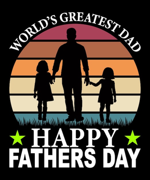 Feliz camiseta del día del padre Diseño Impresión plantilla Papá Papá Papà