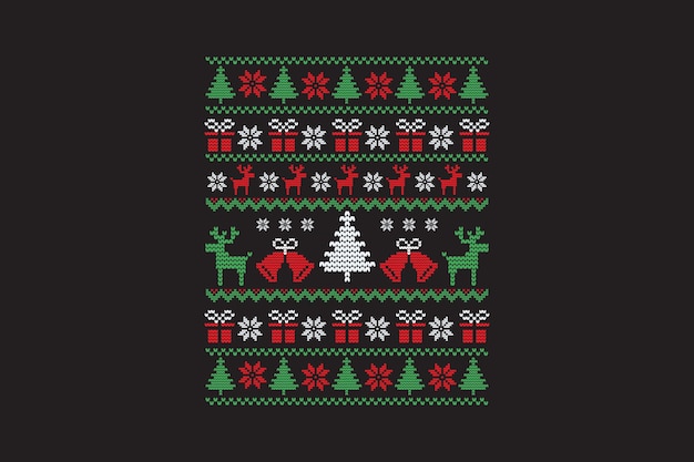 Feliz cannabis feo suéter de Navidad diseño de camiseta de sublimación