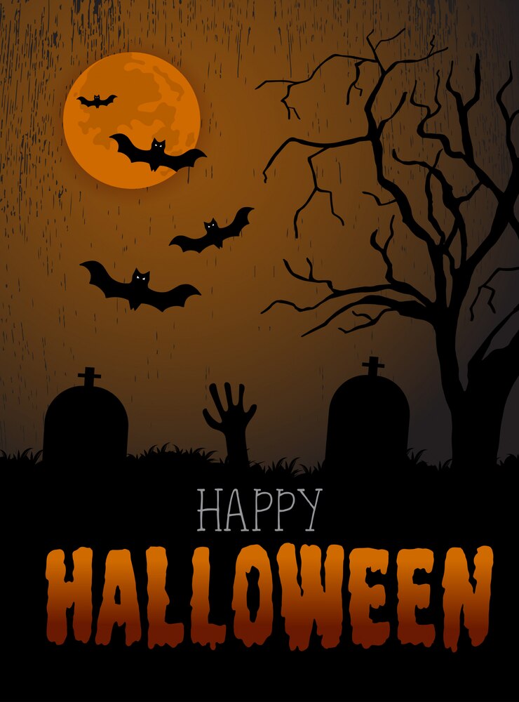 Feliz cartel de halloween.