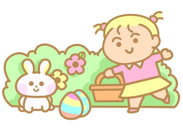 Feliz caza de huevos de Pascua