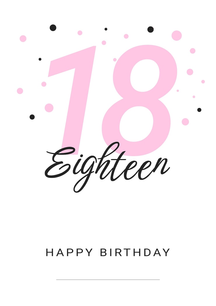 Vector feliz celebración del 18o cumpleaños diseño con lugar para tu nombre