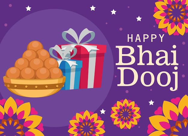 Vector feliz celebración bhai dooj