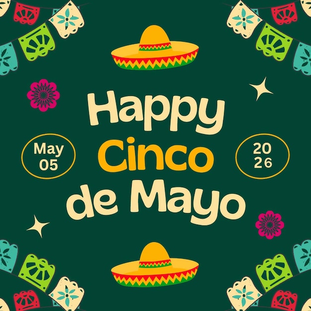 Feliz celebración del Cinco de Mayo en las redes sociales