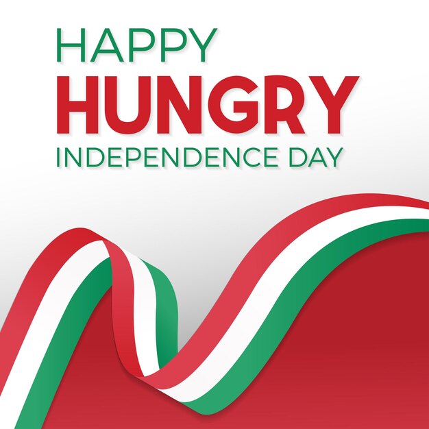 Feliz celebración del día de la independencia de hungría el 15 de marzo día nacional de vacaciones de hungría agitando la fla