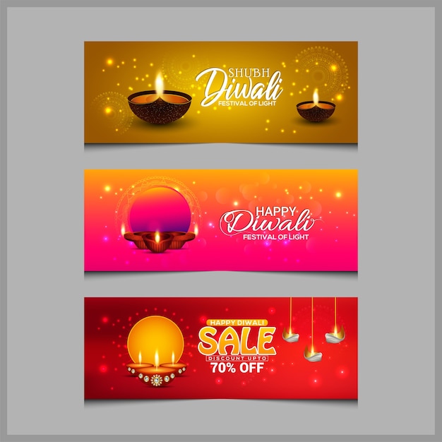 Vector feliz celebración de diwali con lámpara de aceite