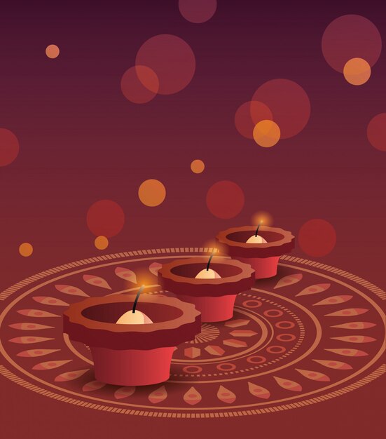 Feliz celebración de diwali