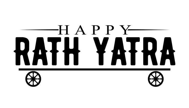 Feliz celebración del Festival de Ratha Yatra para el Señor Jagannath Ratha Yadra vector de letras