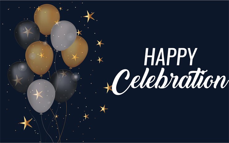 Feliz celebración de los globos