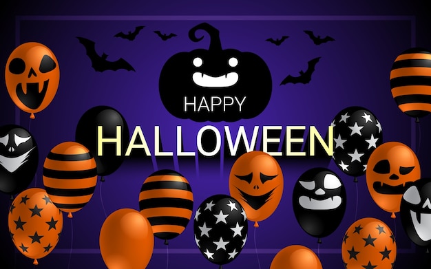 Feliz celebración de halloween banner