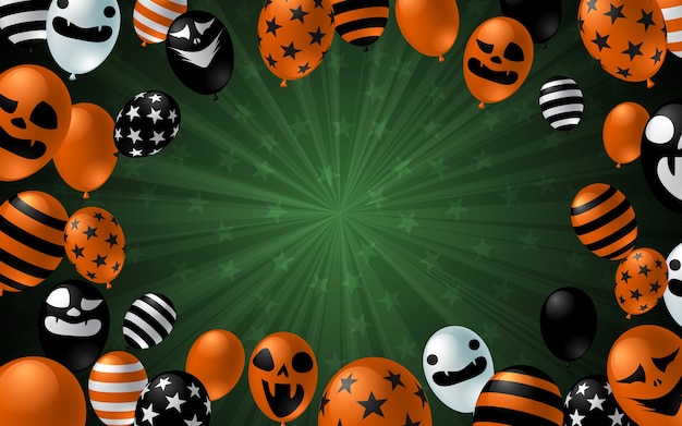 Vector feliz celebración de halloween banner