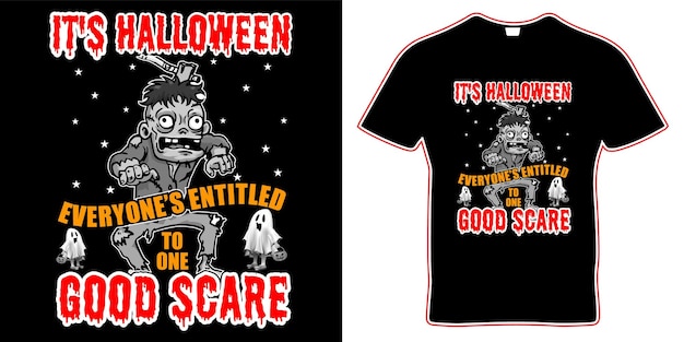 Vector feliz celebración de halloween. diseño de camiseta de halloween.