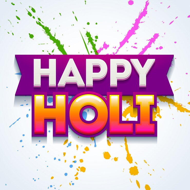 Vector feliz celebración de holi