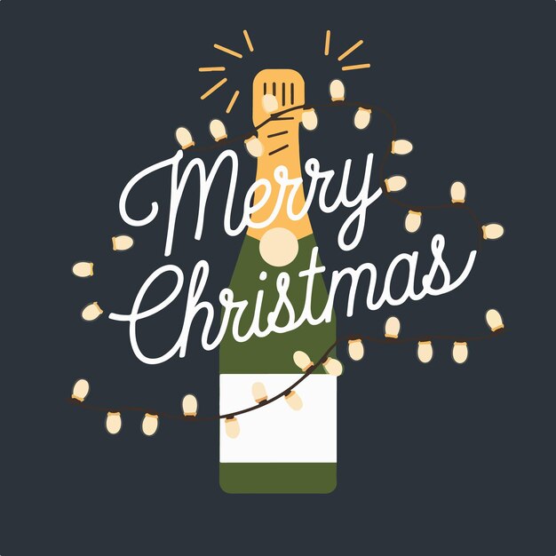 Feliz celebración de Navidad arte de fondo ilustración diseño sencillo