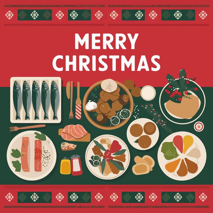 Vector feliz celebración de navidad arte de fondo ilustración diseño sencillo