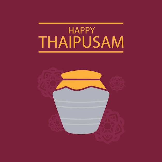 Feliz celebración de thaipusam con diseño minimalista.
