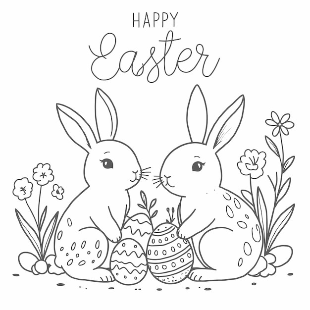 Feliz conejito de Pascua