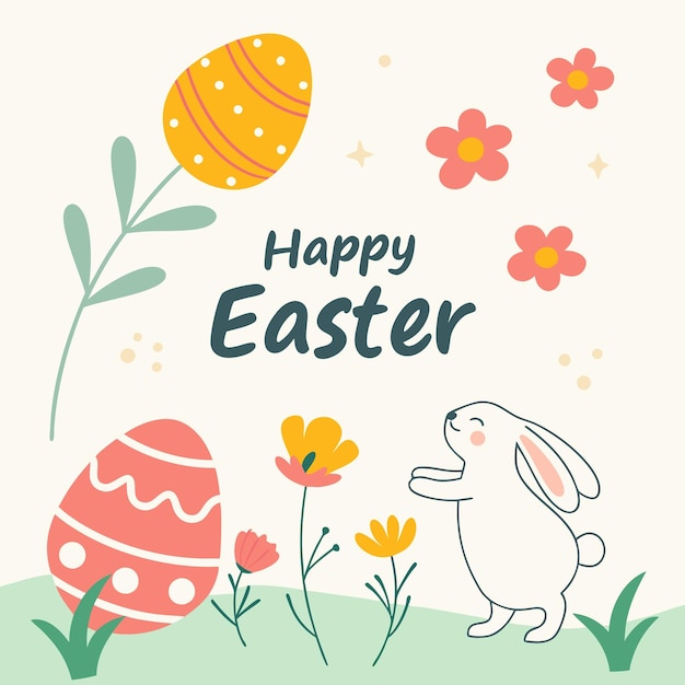 Feliz conejo de Pascua