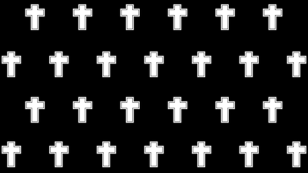 Feliz cruz de Halloween en el fondo negro perfecto para el fondo de la postal de fondo de papel tapiz para su diseño