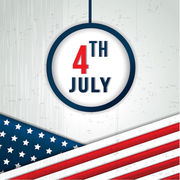 Feliz cuatro de julio fondo del día de la independencia americana