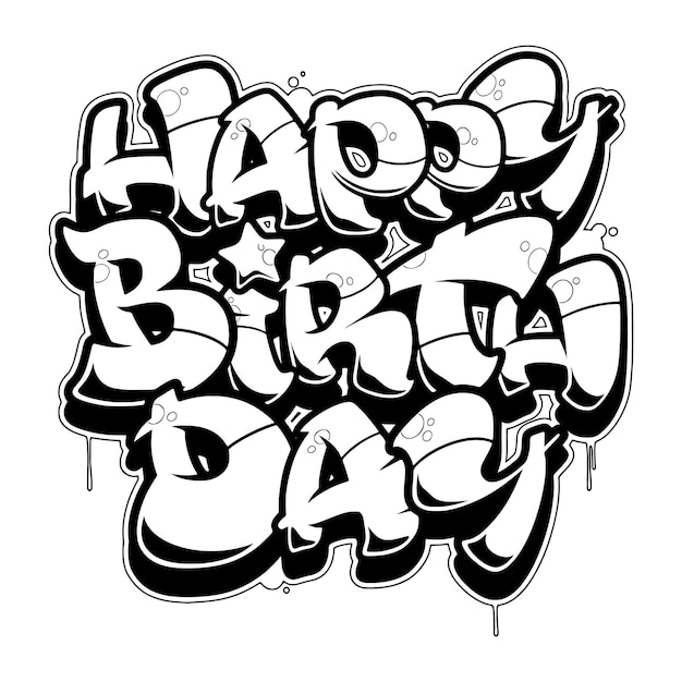 Feliz cumpleaños Arte del graffiti