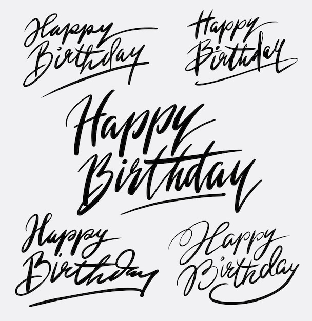 Feliz cumpleaños caligrafía a mano