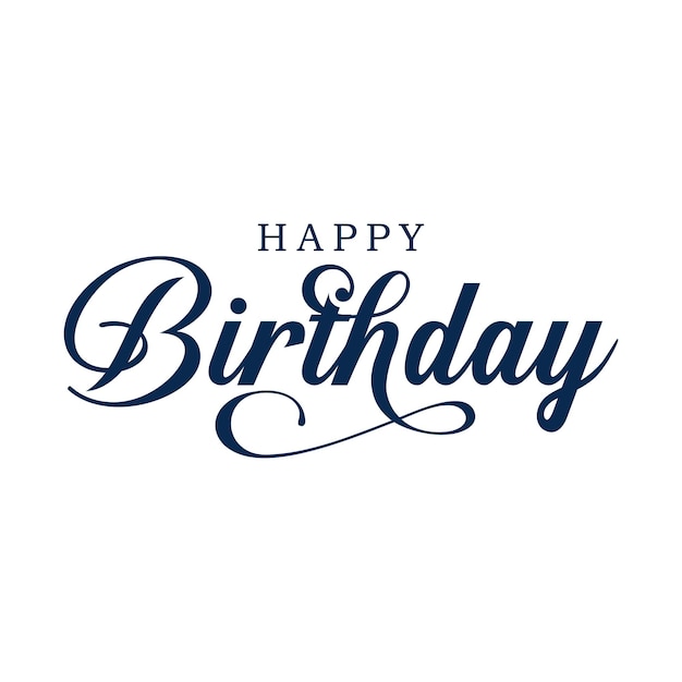 Feliz cumpleaños caligrafía texto vectorial vacaciones Feliz aniversario tipografía