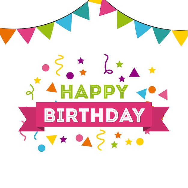 feliz cumpleaños cartel de celebración