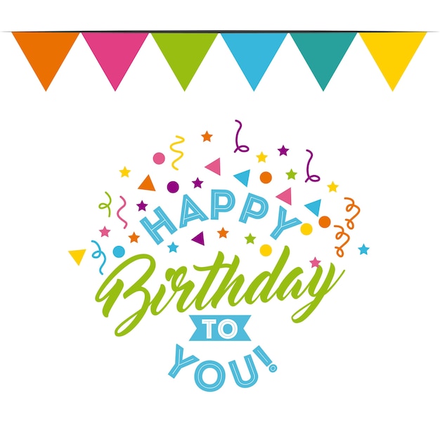 feliz cumpleaños cartel de celebración