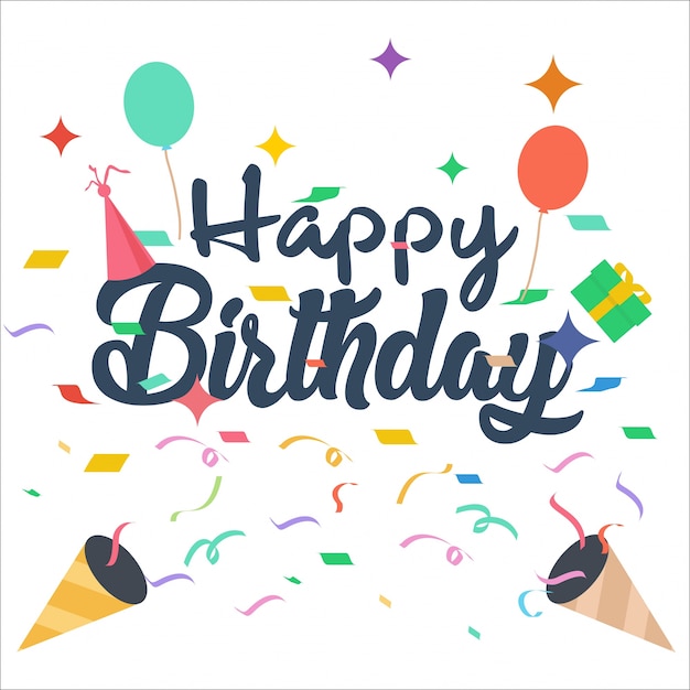 Feliz cumpleaños Celebración para usted fondo blanco