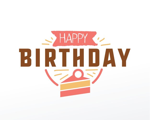 Feliz cumpleaños conjunto tipográfico diseño vectorial