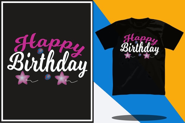 Feliz cumpleaños en diseño de letras en español o diseño de camisetas o diseño de cotizaciones