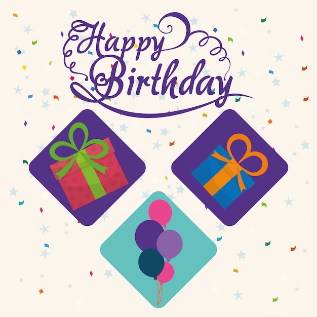 Feliz cumpleaños, diseño