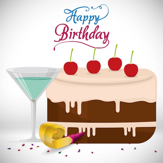 Feliz cumpleaños, diseño