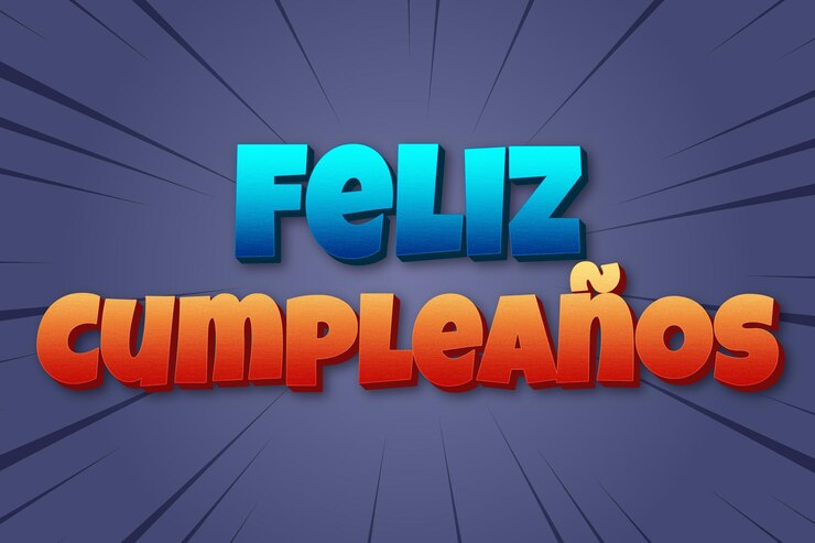 Vector feliz cumpleanos efecto de texto editable