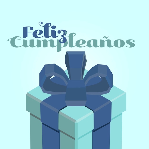 Feliz Cumpleaños en Español Presente 3D