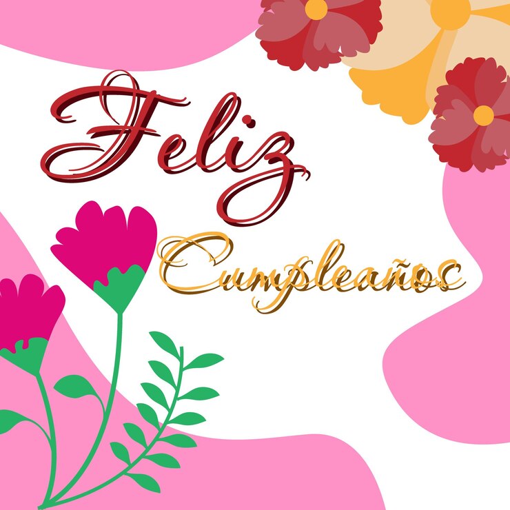 Vector feliz cumpleaños en español