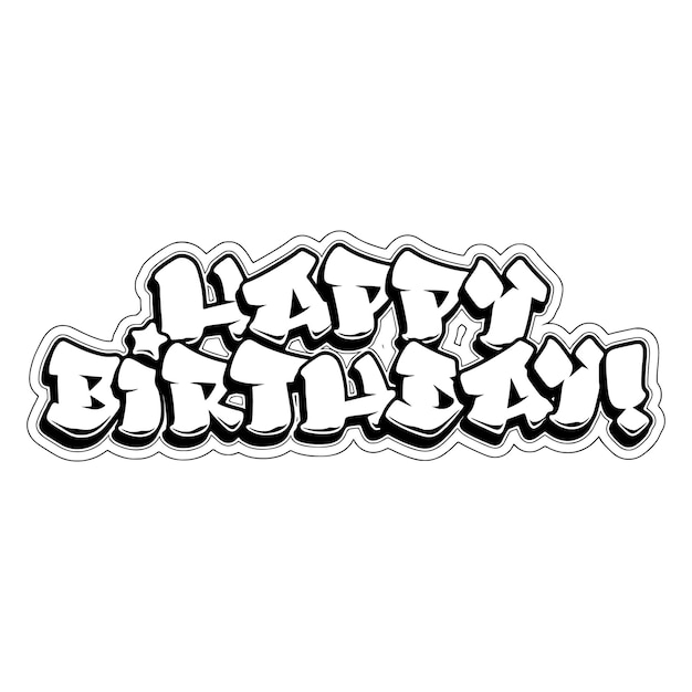 Feliz cumpleaños estilo graffiti