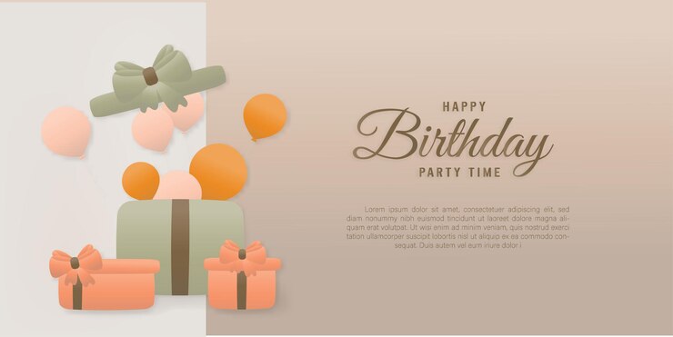 Vector feliz cumpleaños estilo minimalista fondo plantilla papel y papercraft estilo vector ilustración