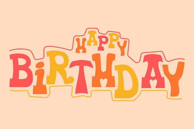 Feliz cumpleaños feliz cumpleaños texto escrito a mano letras caligrafía aislada sobre fondo blanco