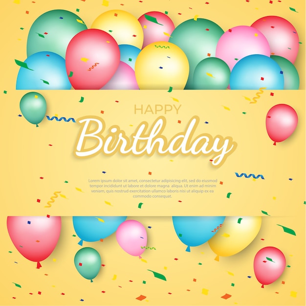 Feliz cumpleaños con el fondo del globo