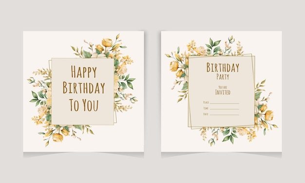 Feliz cumpleaños foto fama en las redes sociales post tarjeta de cumpleaños conjunto de diseño