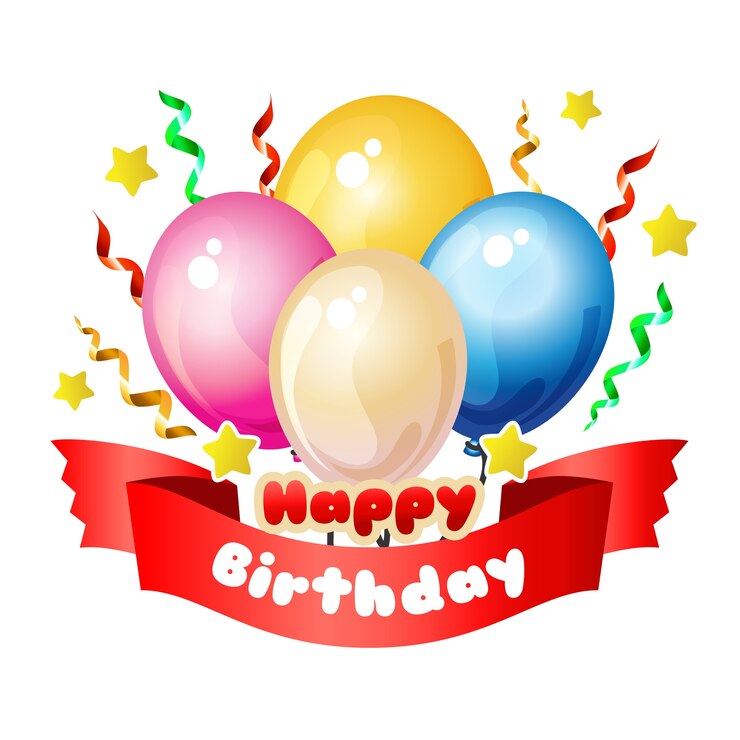 Feliz cumpleaños globo y cinta
